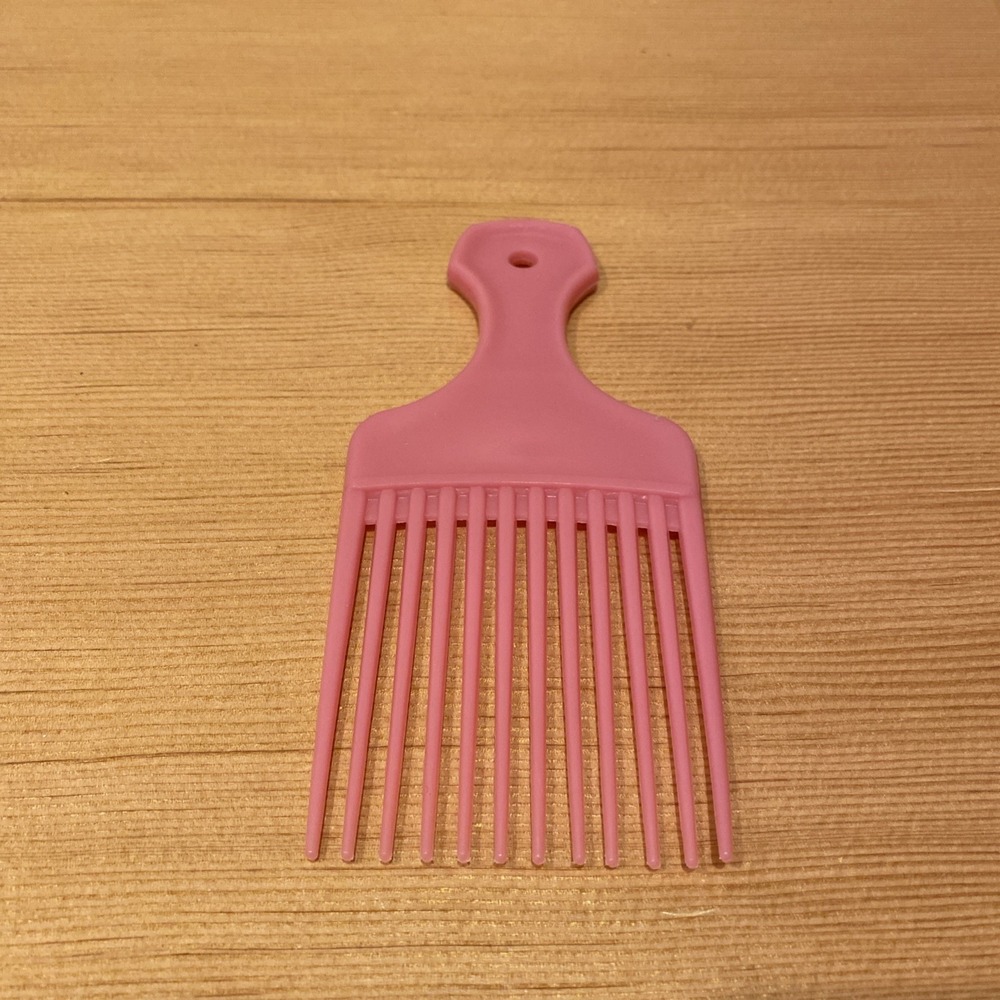 Vintage Unbreakable Comb Pink Pick Unbranded 6.75"